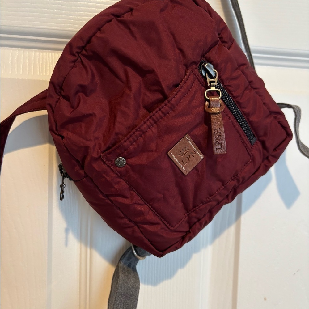 Lapin House Kids Book Bag Maroon 7x7 Inches Zipper Pockets